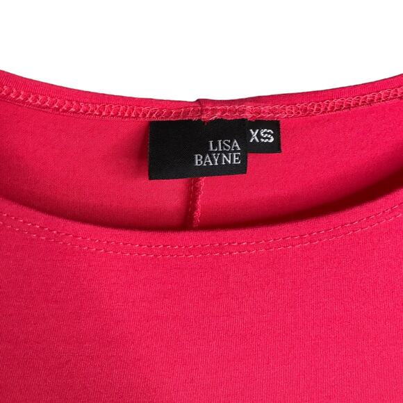 Lisa Bayne Top Womens XS Blouse Y2K Whimsygoth Boatneck 3/4 Sleeve Tunic Preppy - Picture 3 of 6